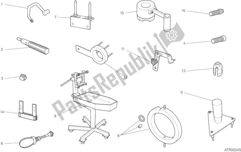 All parts for the 001 - Workshop Service Tools, Engine of the Ducati Diavel Xdiavel S 1260 2016 All parts for the 001 - Workshop Service Tools, Engine of the Ducati Diavel Xdiavel S 1260 2016